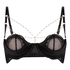 Sujetador de aros preformado de media copa Belladonna, Negro