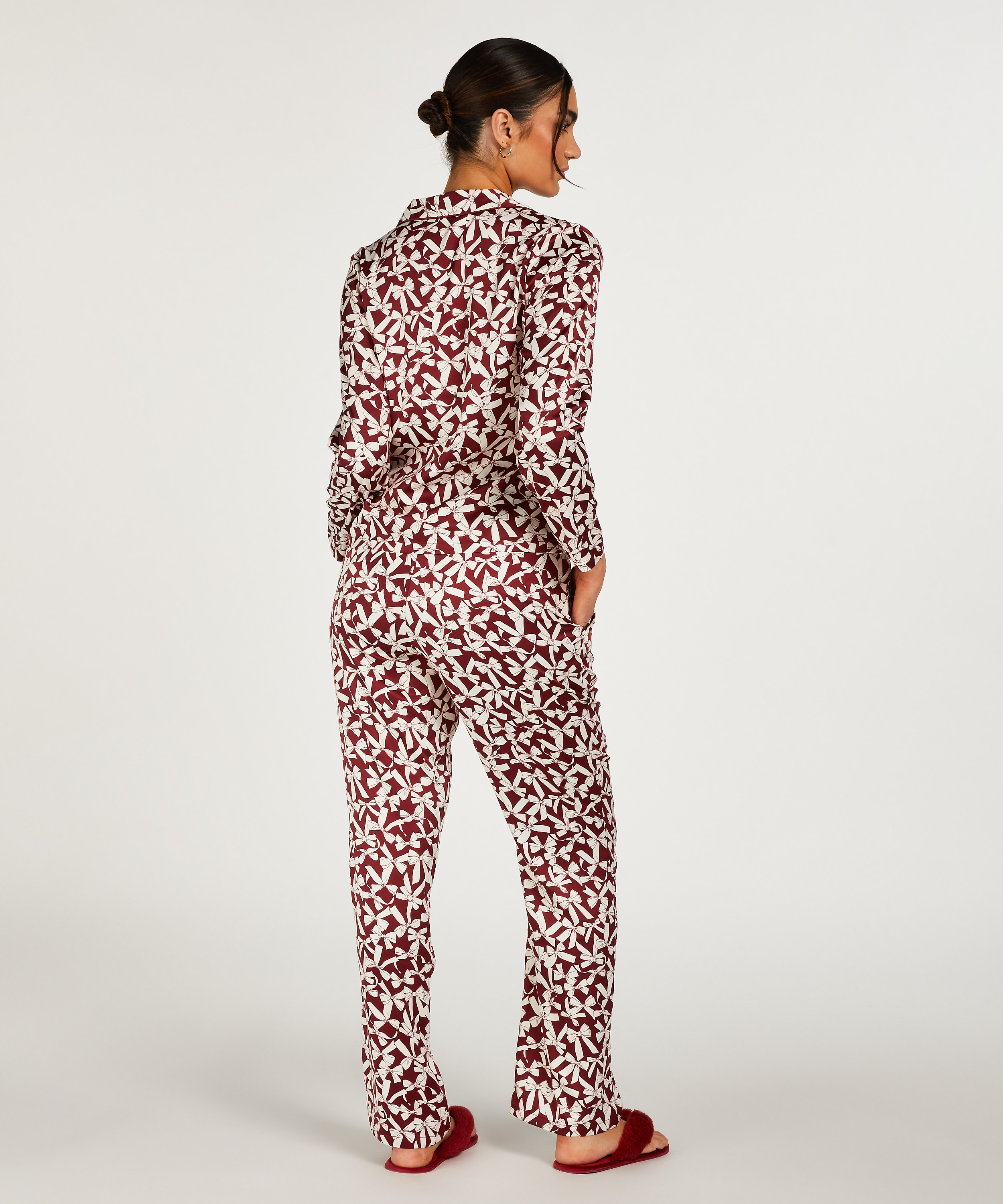 Chaqueta de manga larga y sat&eacute;n, Rojo, main