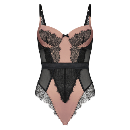 Bodi con soporte preformados Arianne, Negro