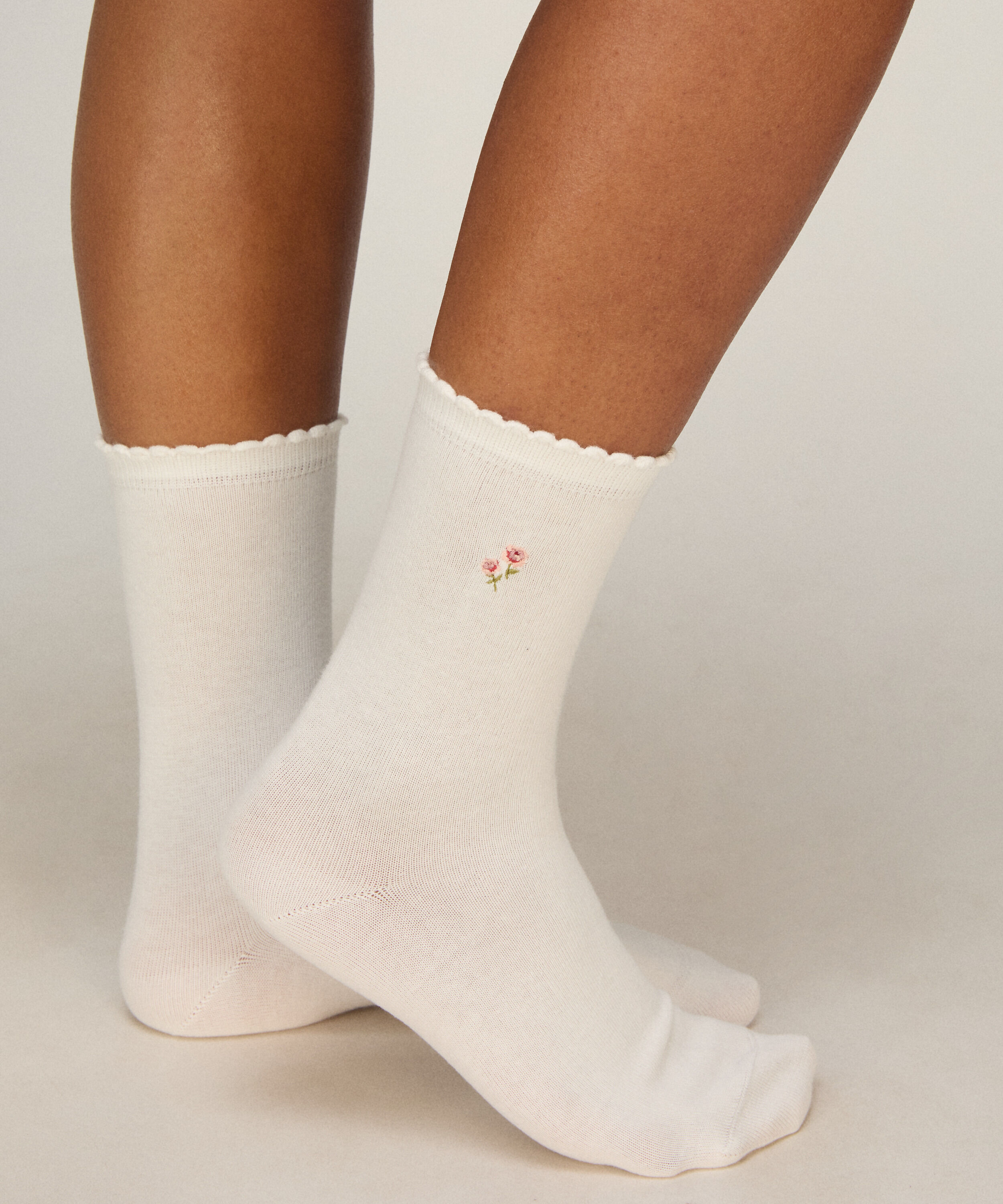 Pack de 3 Calcetines de Algodón con Flores
