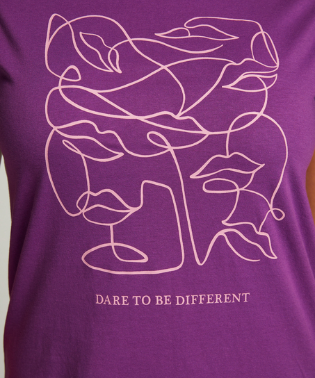 Camis&oacute;n de escote redondo, Morado