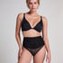 Tanga de encaje Shaping, Negro