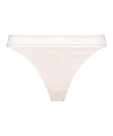 Tanga Casey de algodón, Rosa
