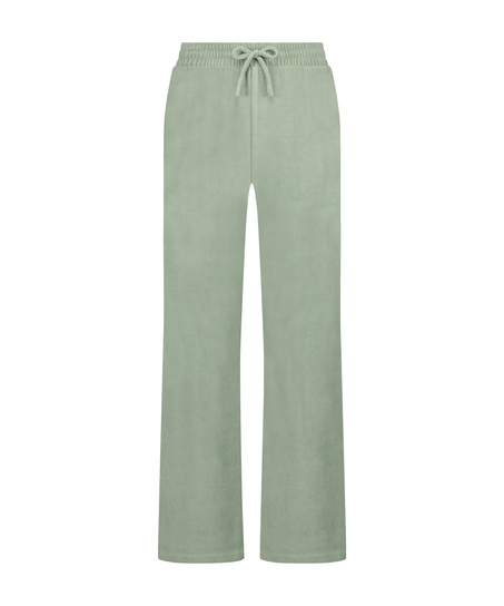 Pantal&oacute;n de pijama de terciopelo, Verde