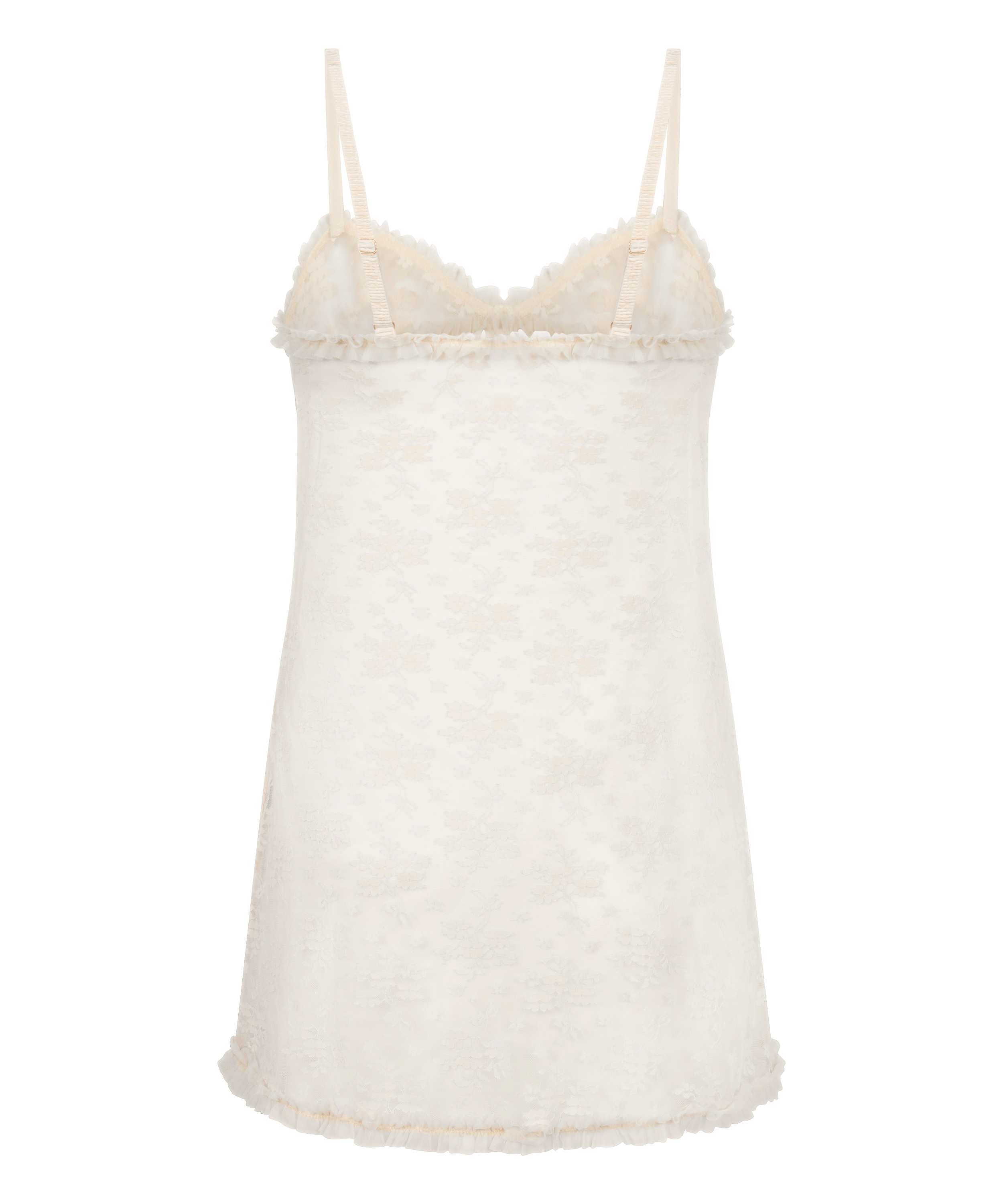 Vestido combinación Darcy de encaje integral, Blanco, main