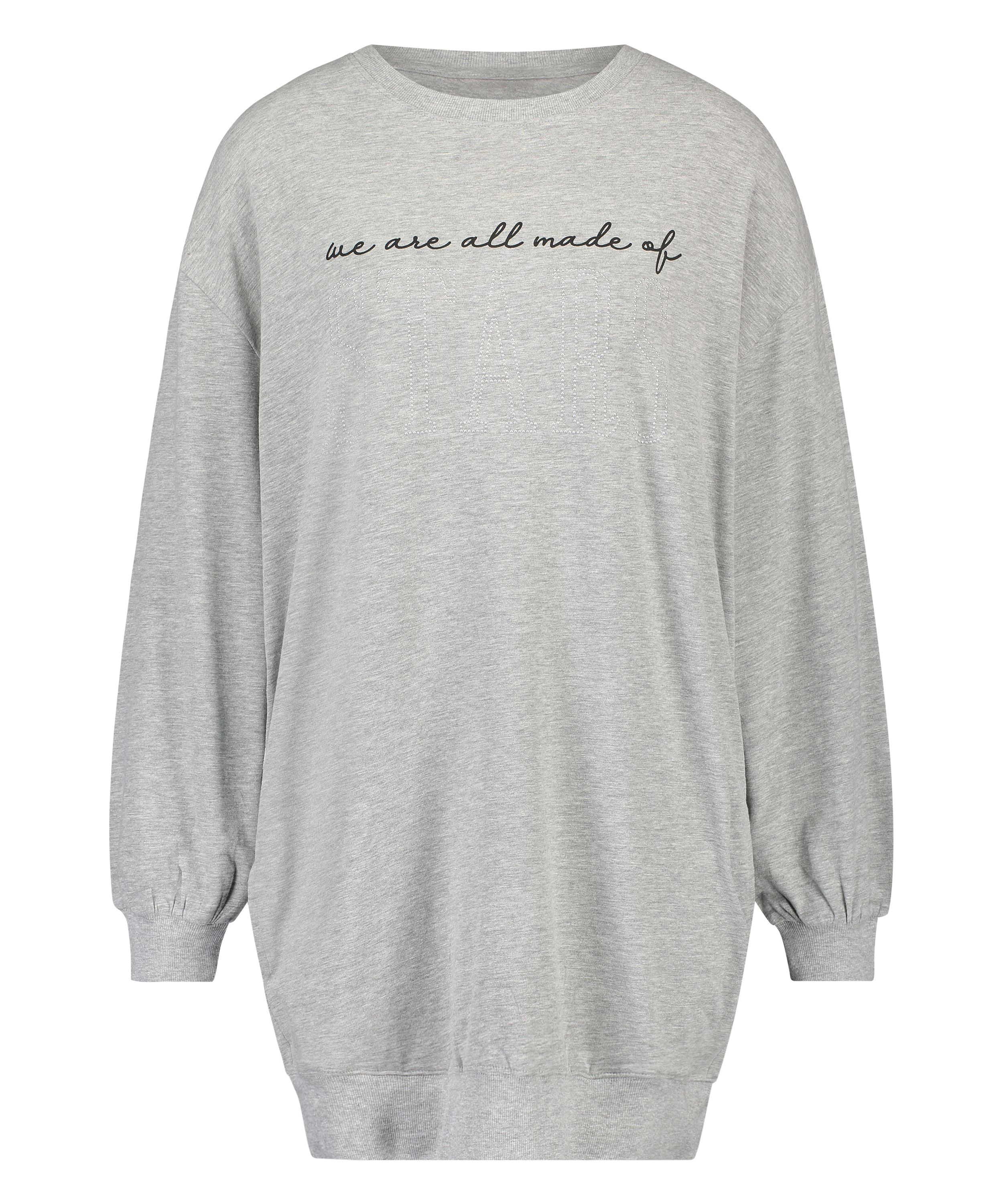 Camisón de cuello redondo, Gris, main