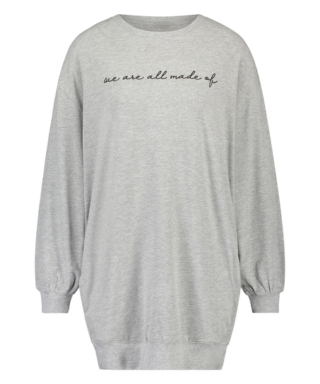 Camisón de cuello redondo, Gris