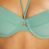 Top de bikini con aros preformado Sienna, Verde