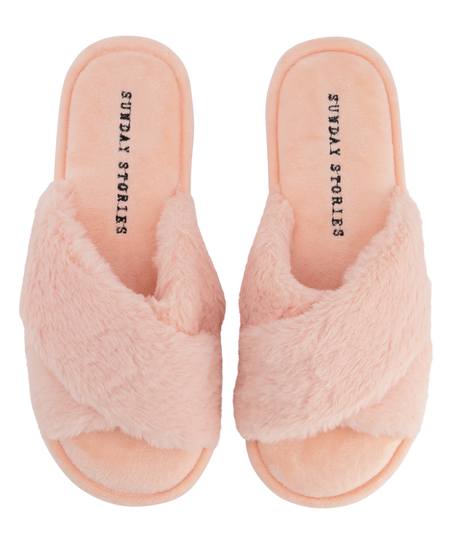Zapatillas Fake Fur, Rosa
