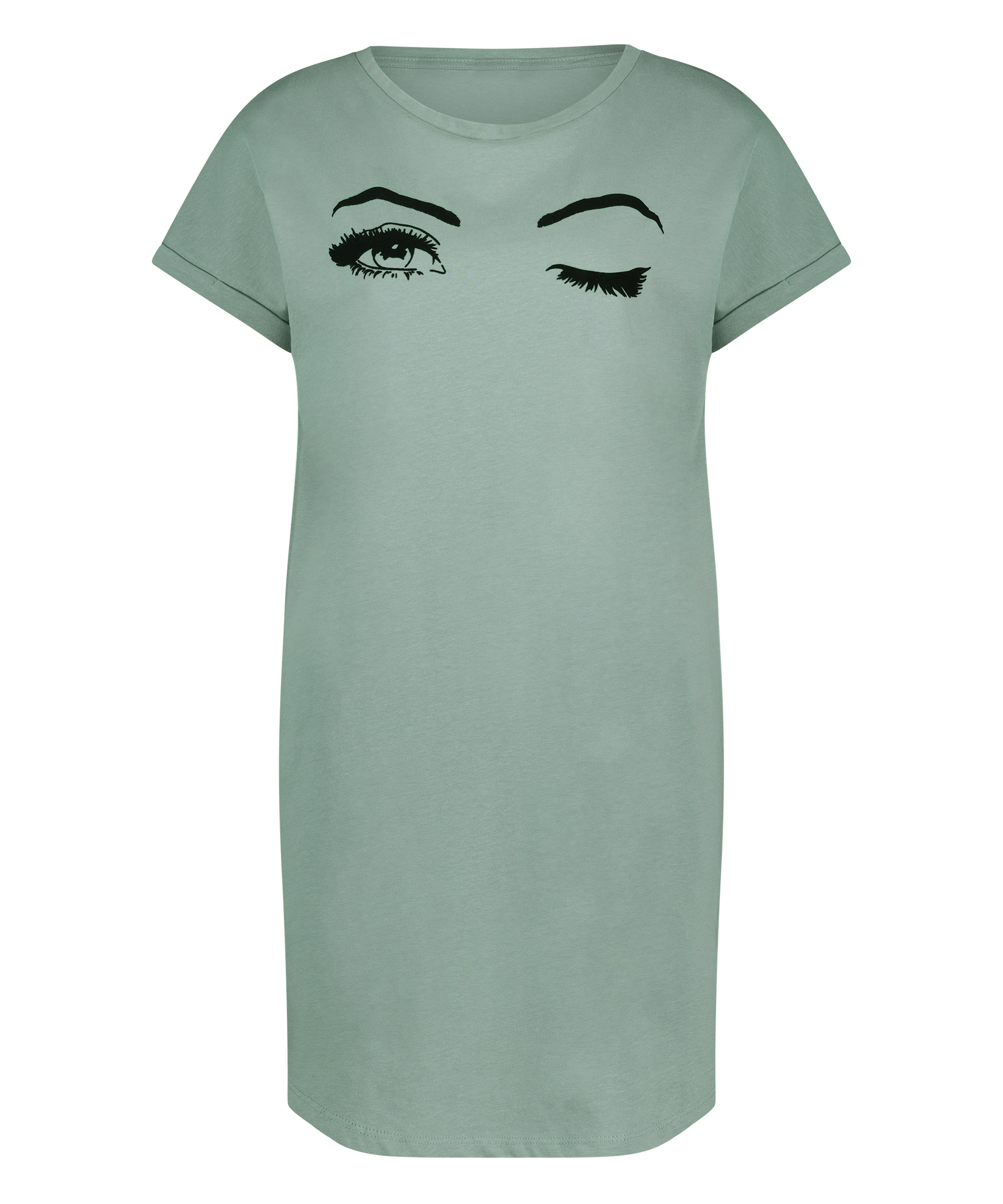 Camis&oacute;n de escote redondo, Azul, main