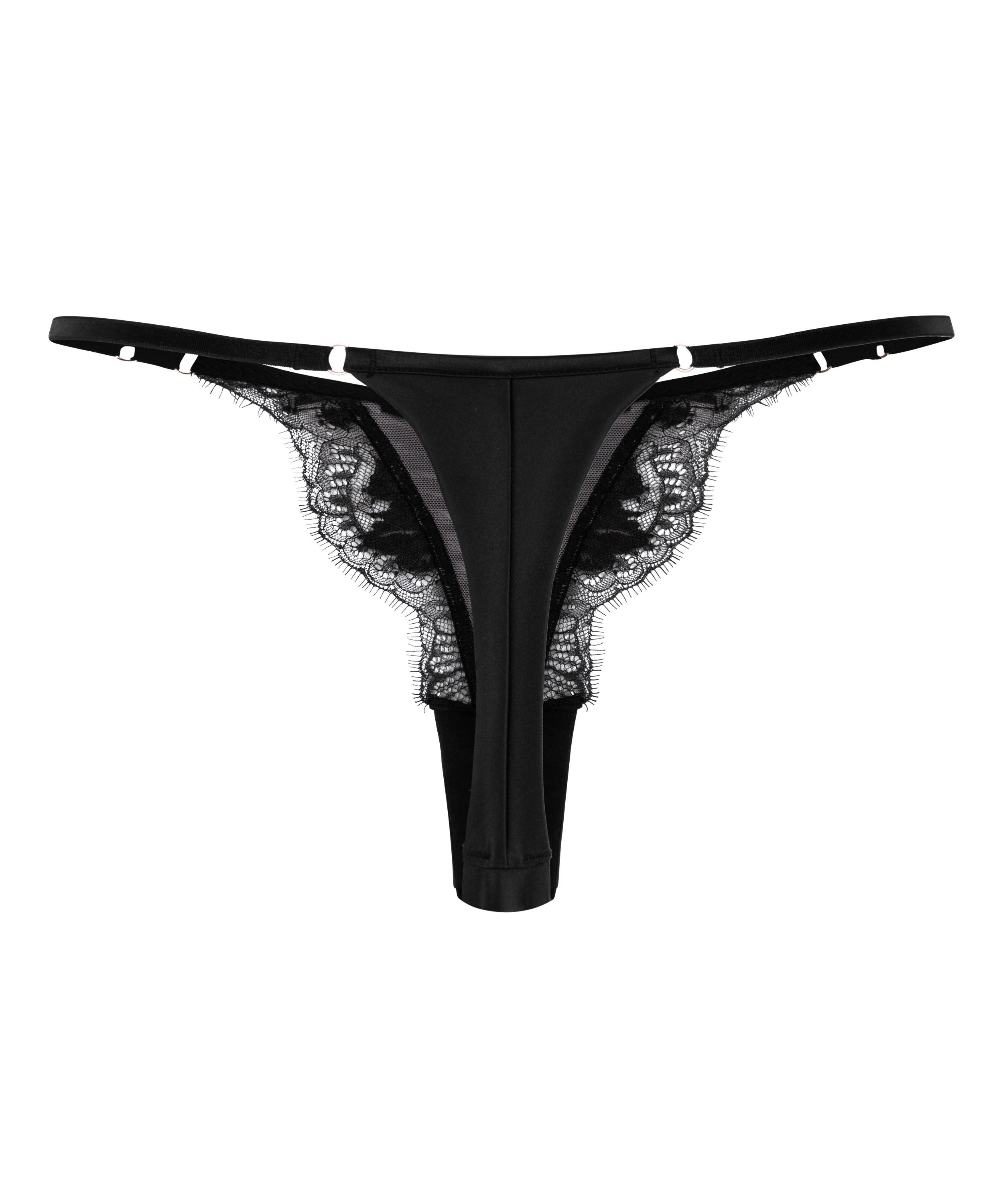 Tanga Cynthia tiro alto, Negro, main