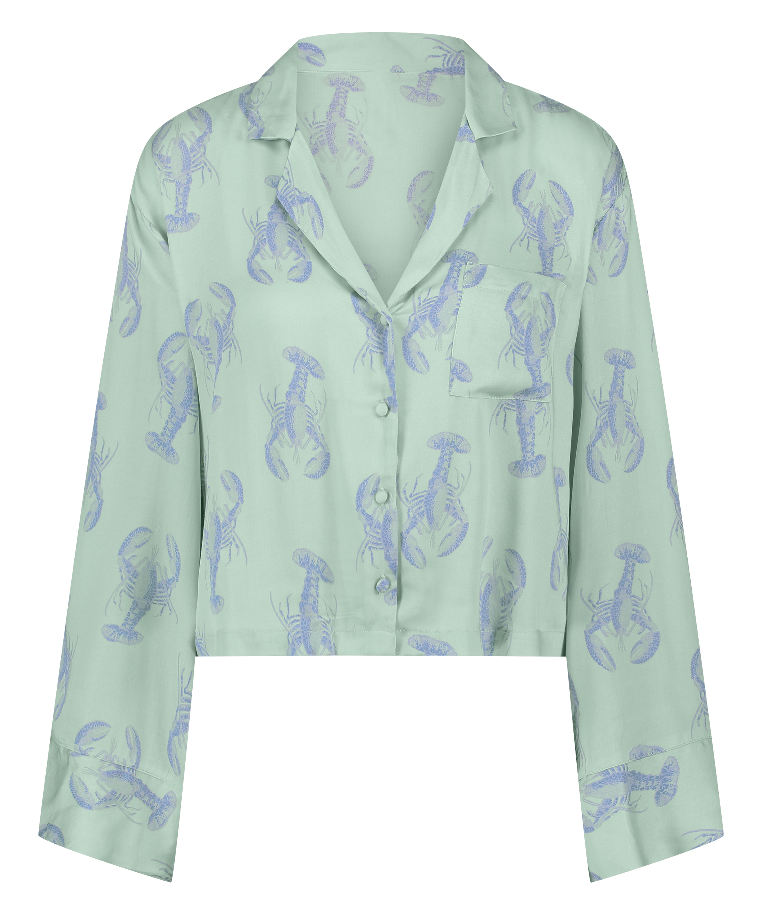 Chaqueta de manga larga y satén, Verde, main