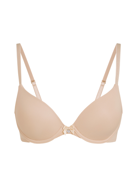 Sujetador con aros preformado Plunge, Beige