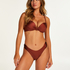 Top de bikini con aros, y con Sahara, Rojo