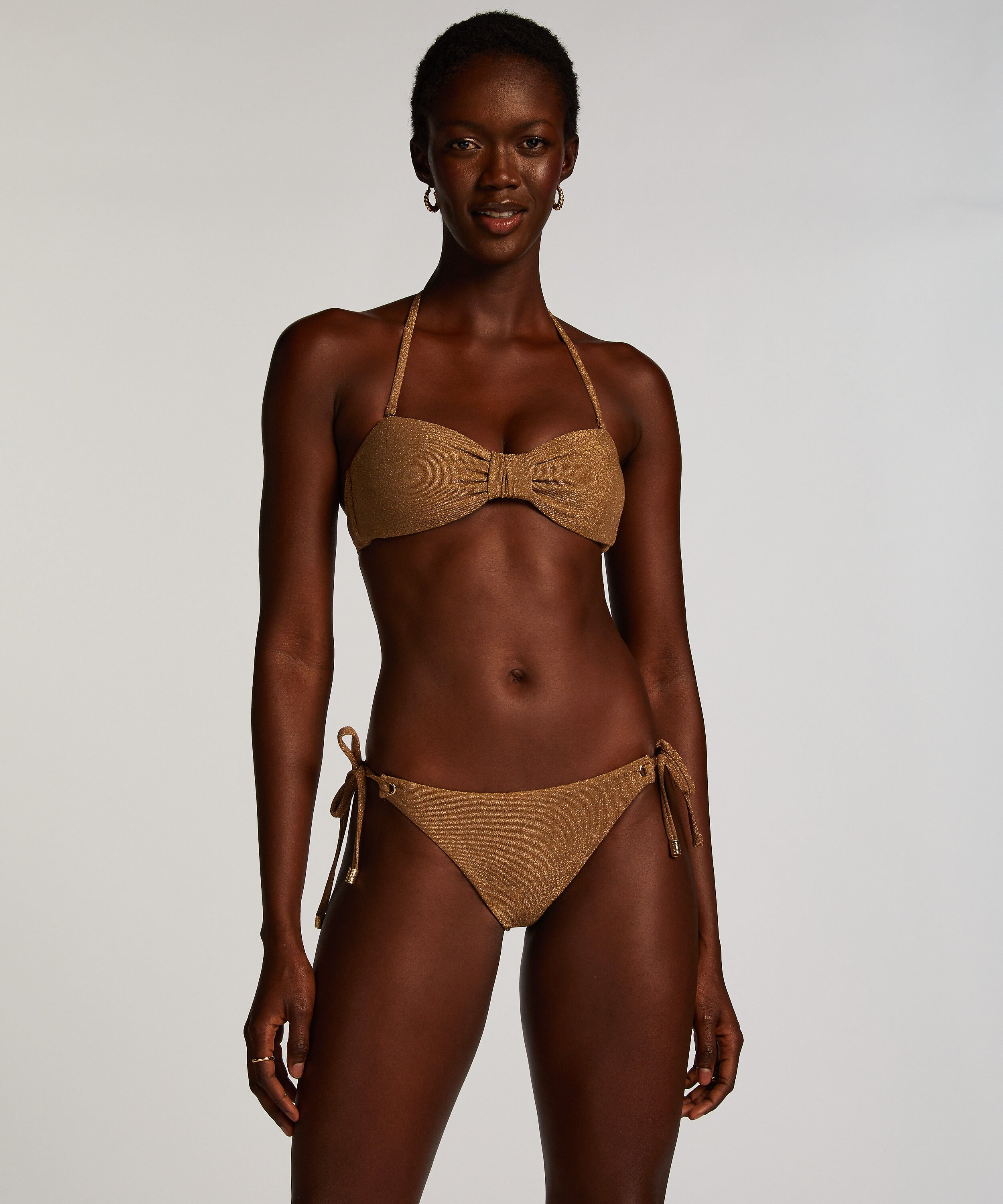 Top de bikini bandeau Goldie Shimmer