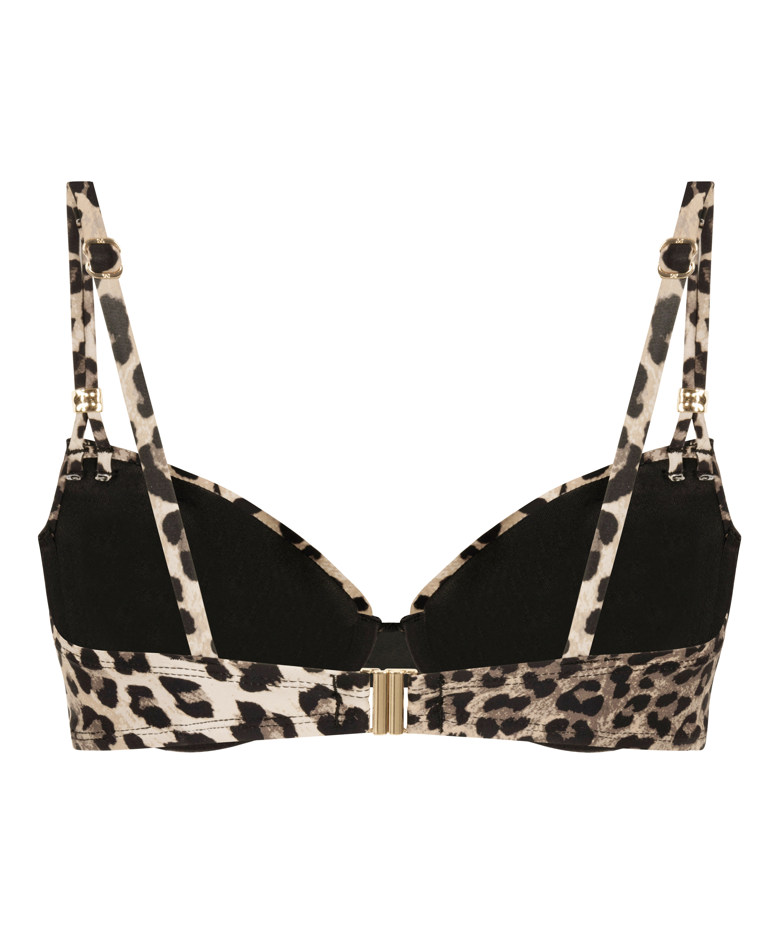 Top de bikini preformado de aros Animalia, Marrón, main