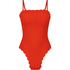 Bañador Bandeau Scallop, Rojo