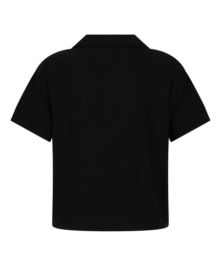 Chaqueta de manga corta de jersey Essential, Negro