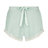 Shorts de canalé de encaje, Verde