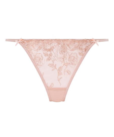 Tanga de pernera alta Hollie, Rosa