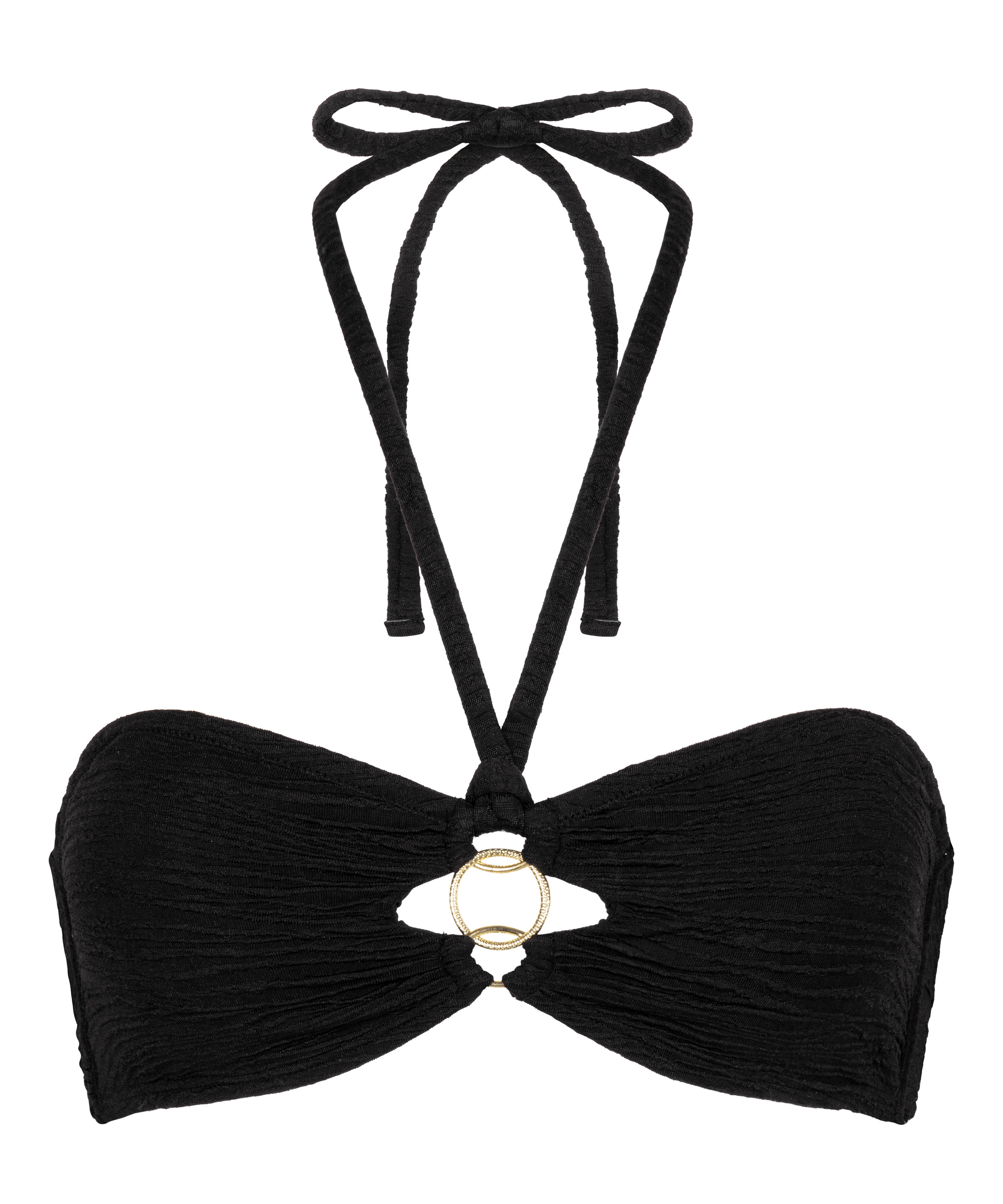 Top de bikini bandeau Bahamas, Negro, main