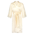 Kimono de satén y encaje, Beige