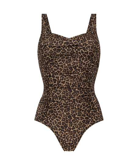Traje de baño Leopard, marrón
