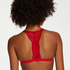 Bralette triangular preformado Rose, Rojo