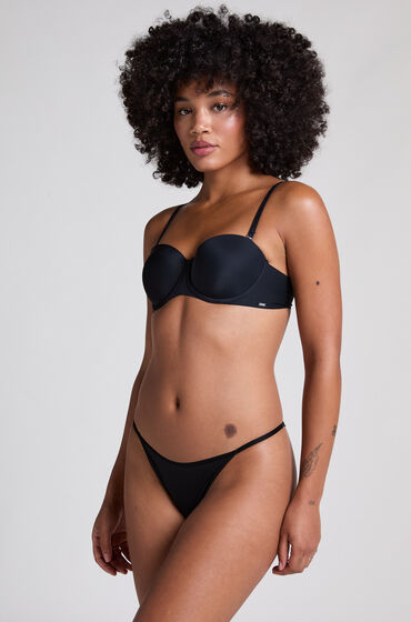 Hunkemöller Braguita brasileña de tiro alto Kaiden Negro