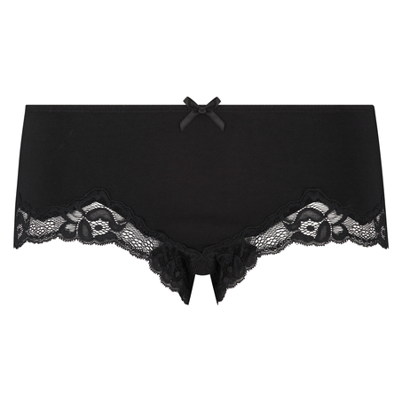 Bóxer de algodón Secret Lace, Negro