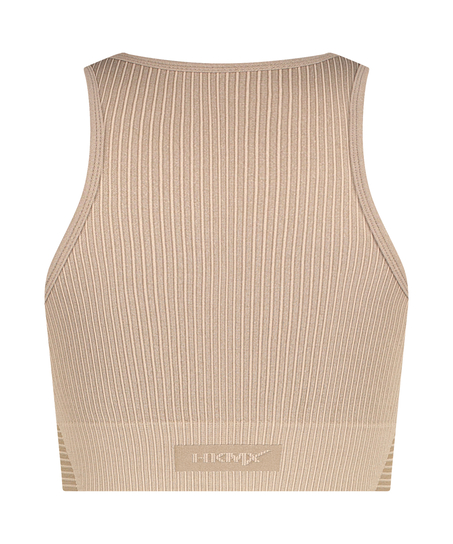 HKMX Sujetador deportivo sin costuras, Gris