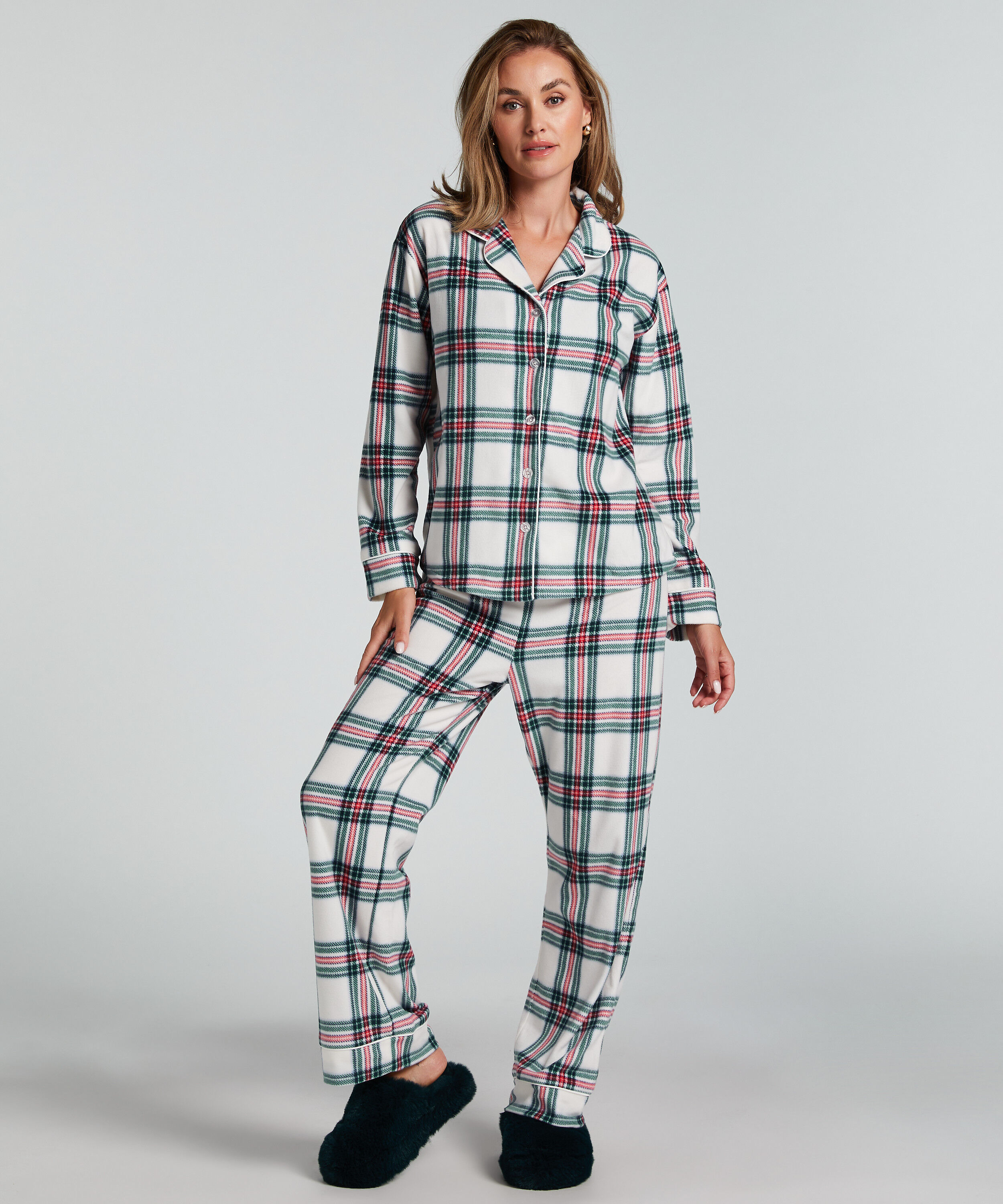 Conjunto de pijama Fleece, Blanco