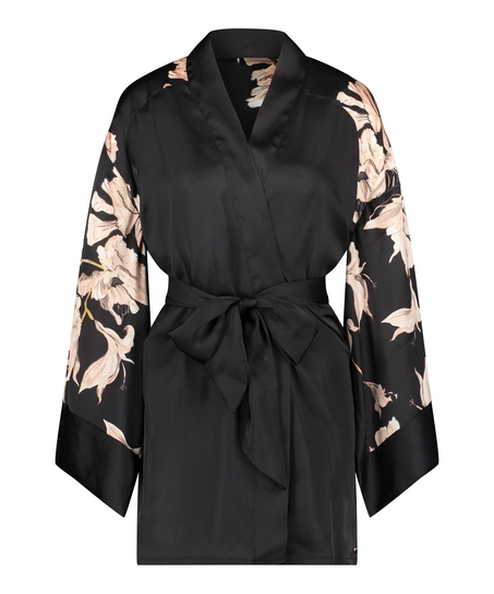Kimono Satin Bloom, Negro