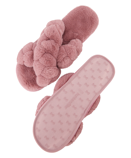 Zapatillas Fake Fur, Rosa