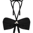 Top de bikini bandeau Bahamas, Negro