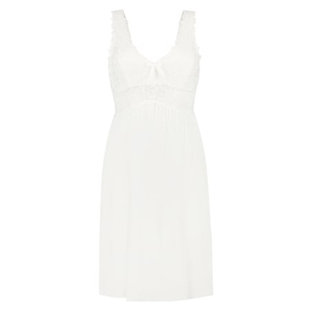 Vestido lencero Nora Lace, Blanco