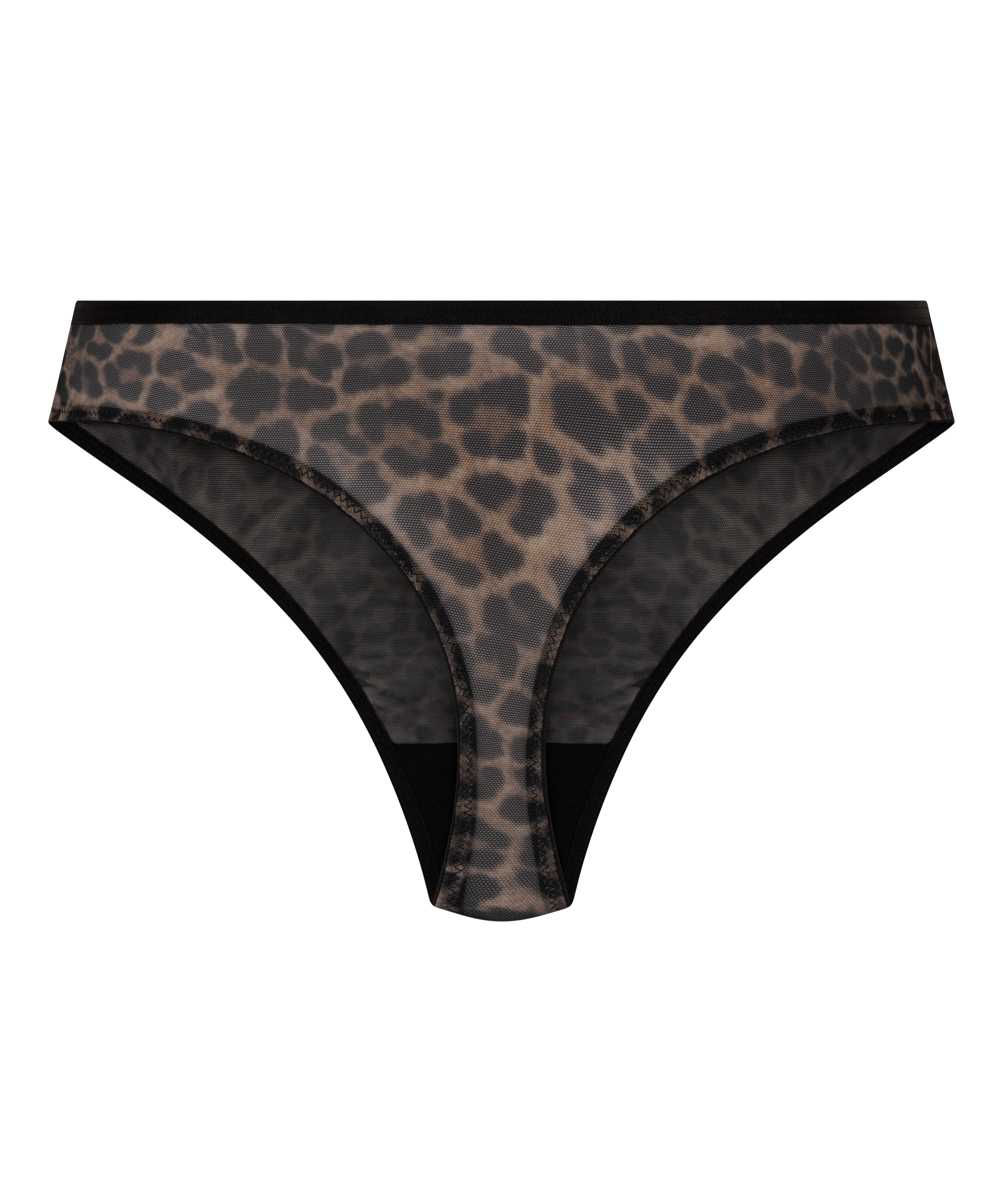 Tanga de tiro alto Tara de leopardo, Negro, main