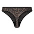 Tanga de tiro alto Tara de leopardo, Negro