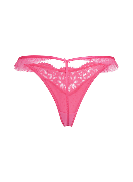 Tanga de tiro alto Harmony, Rosa