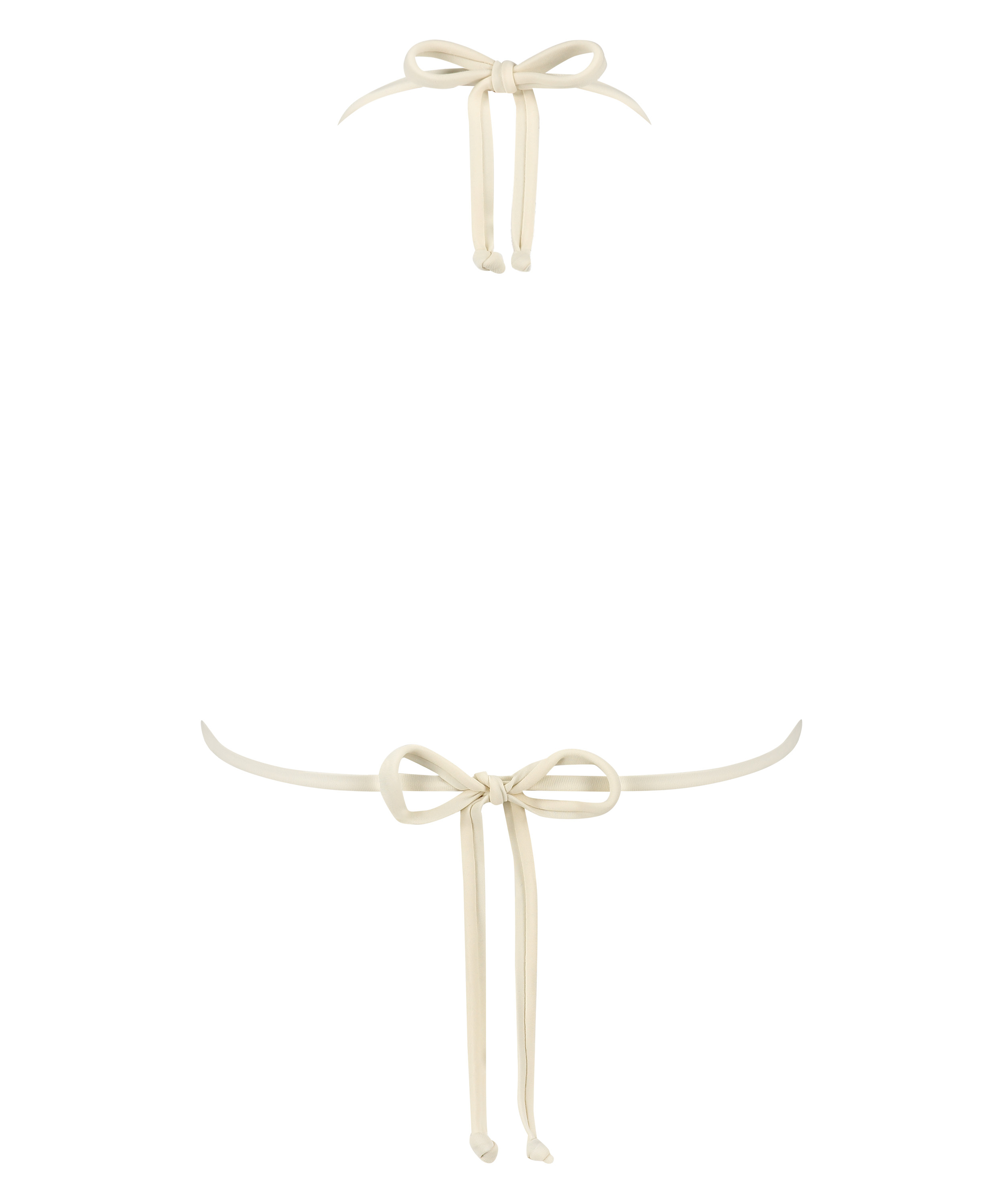 Top de bikini triángulo crochet, Blanco, main