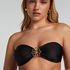 Top de bikini Bandeau Yucatan, Negro