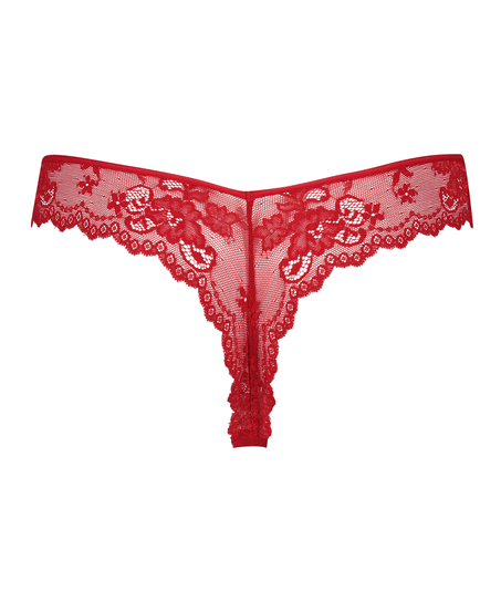 Invisible Tanga Lace Back, Rojo
