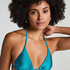 Top de bikini triangular Aqua, Verde