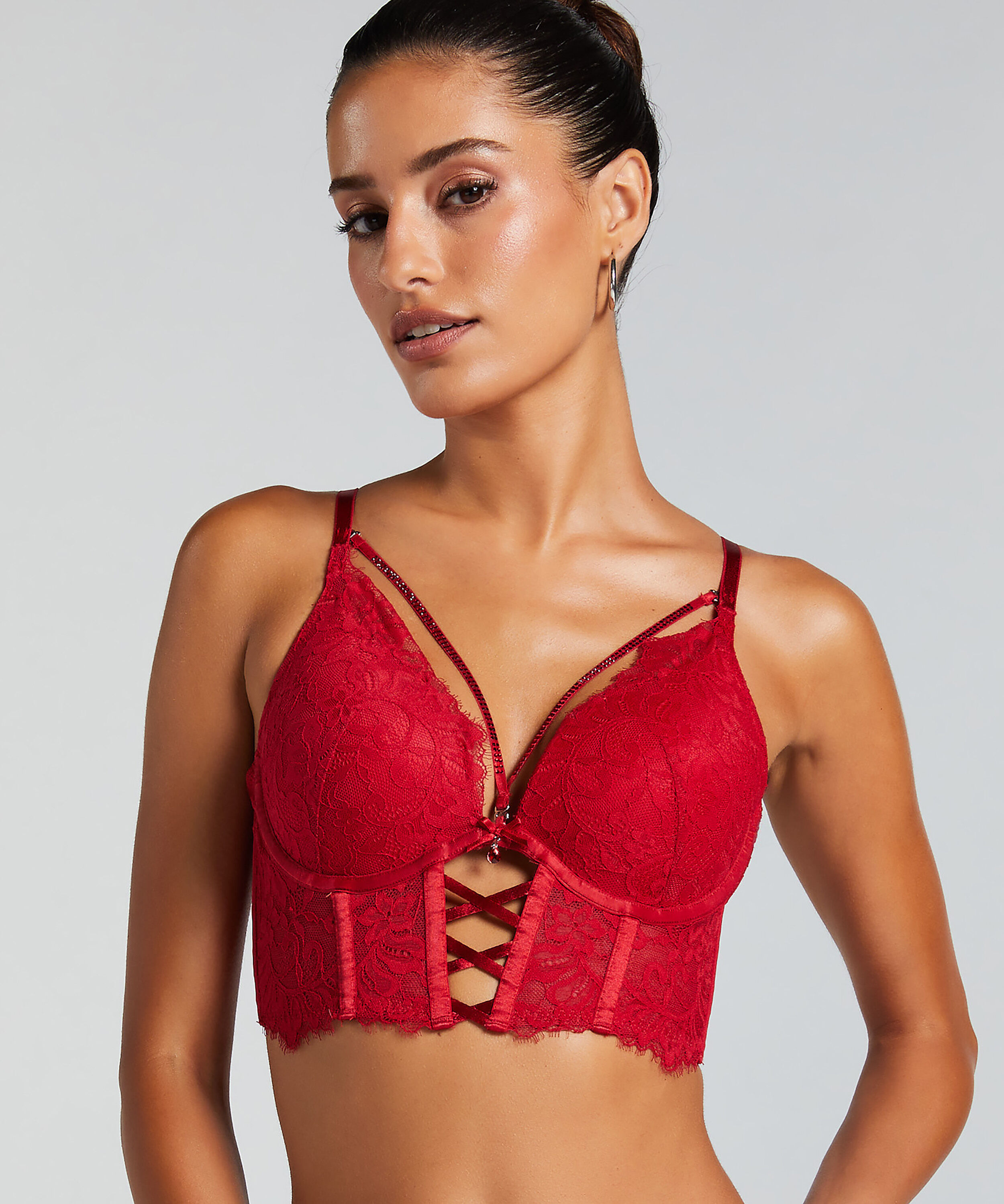 Sujetador de aros longline push-up acolchado Charlotta