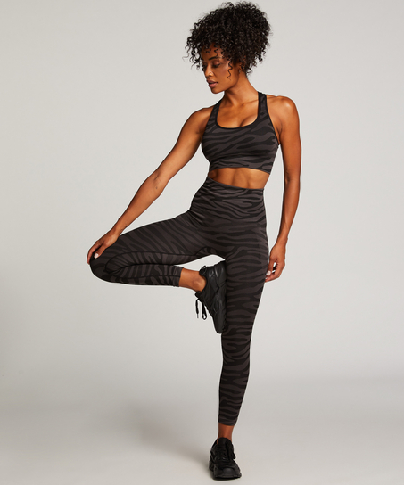 HKMX Leggings deportivos sin costuras y de cintura alta, Negro