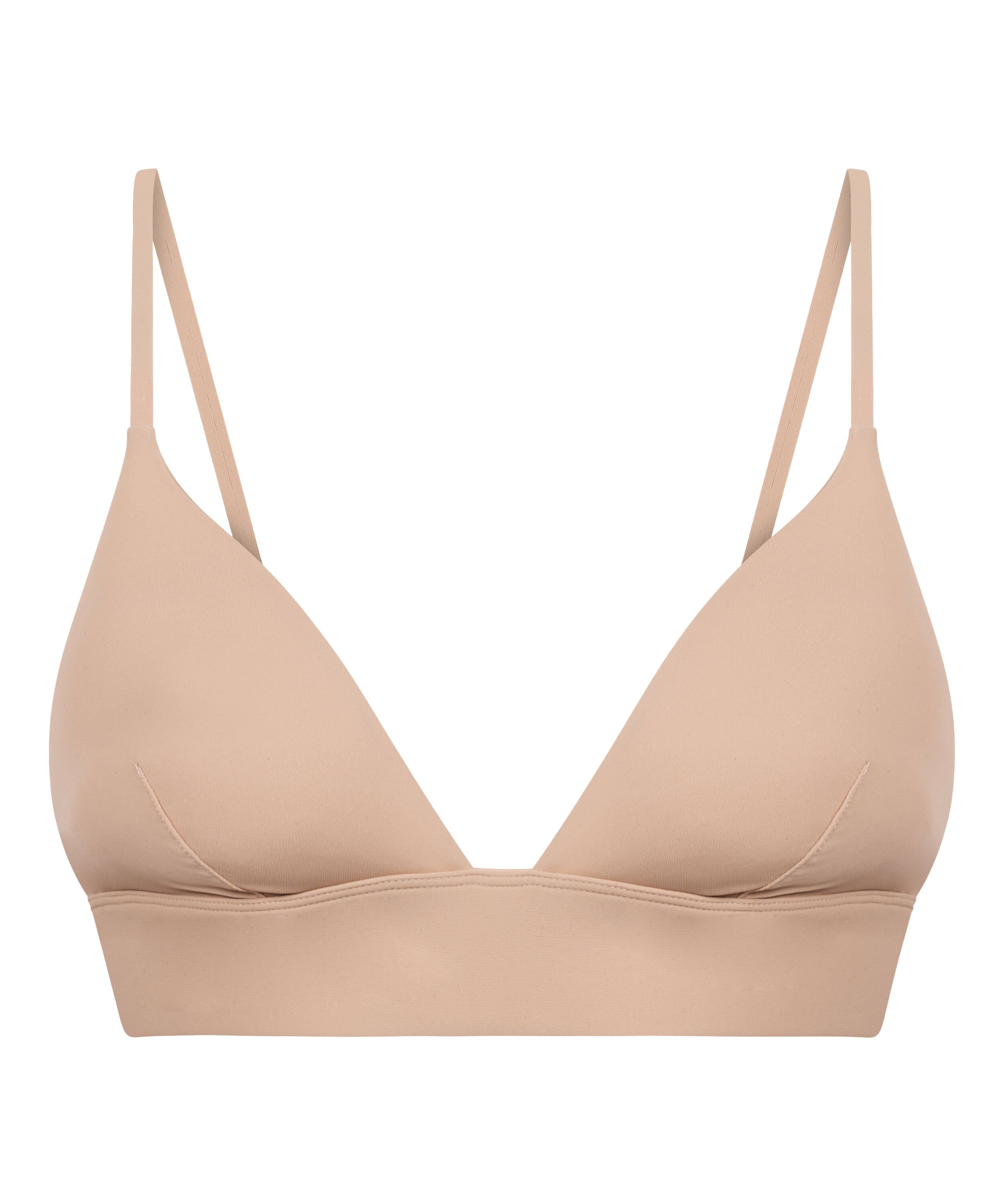 Triangular Bralette Smooth, Beige