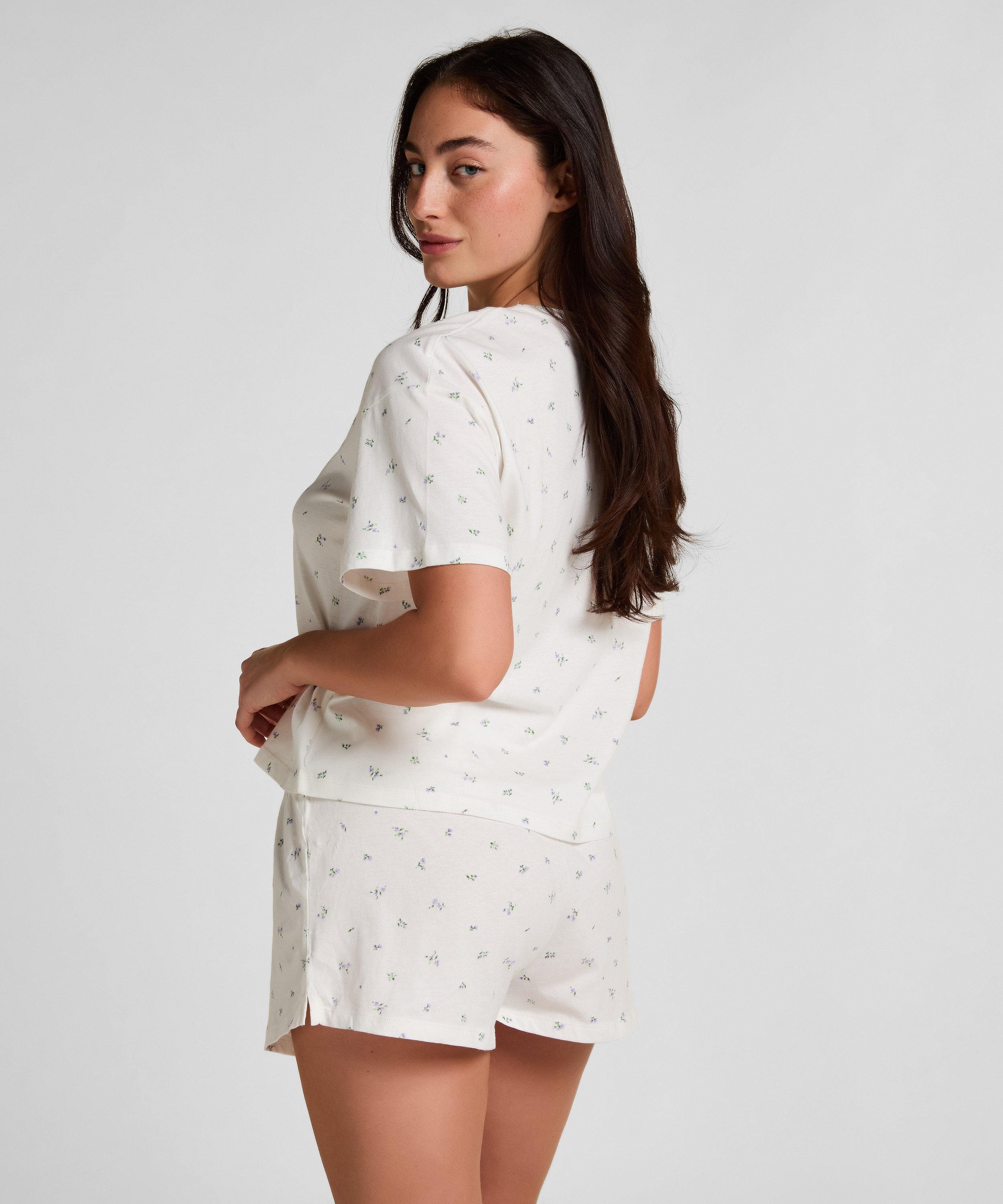 Juego de pijama de algod&oacute;n, Blanco, main