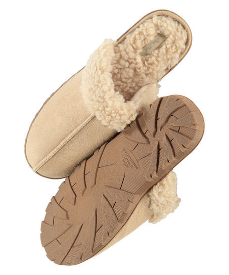Pantuflas Reya, Beige