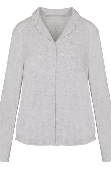 hunkemoller chaqueta de manga larga de jersey essentil gris