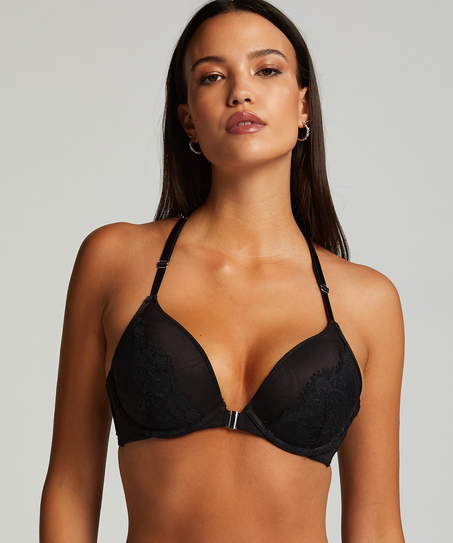 Sujetador Push-Up acolchado con aros Lorena, Negro